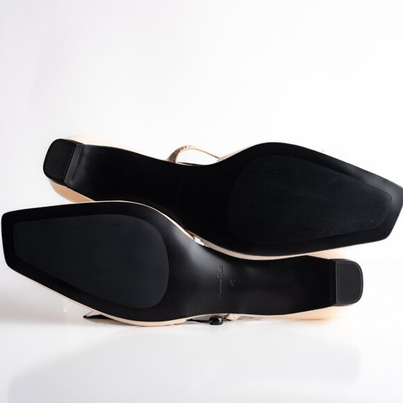 Massimo Dutti Women Leather Slingback Ballet Flats Ivory US 9 EU 40 NWT 1530/450 - Picture 8 of 8